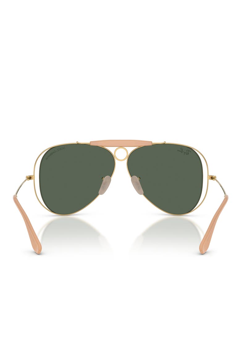 53mm Shooter Pilot Sunglasses, Alternate, color, ARISTA / DARK GREEN