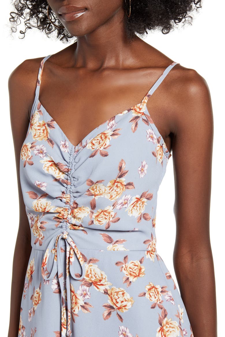 Cinch Front Minidress, Alternate, color, SKYBLUE