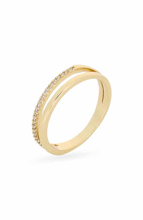 NORDSTROM RACK Faux Stack Cubic Zirconia Ring