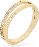 NORDSTROM RACK Faux Stack Cubic Zirconia Ring