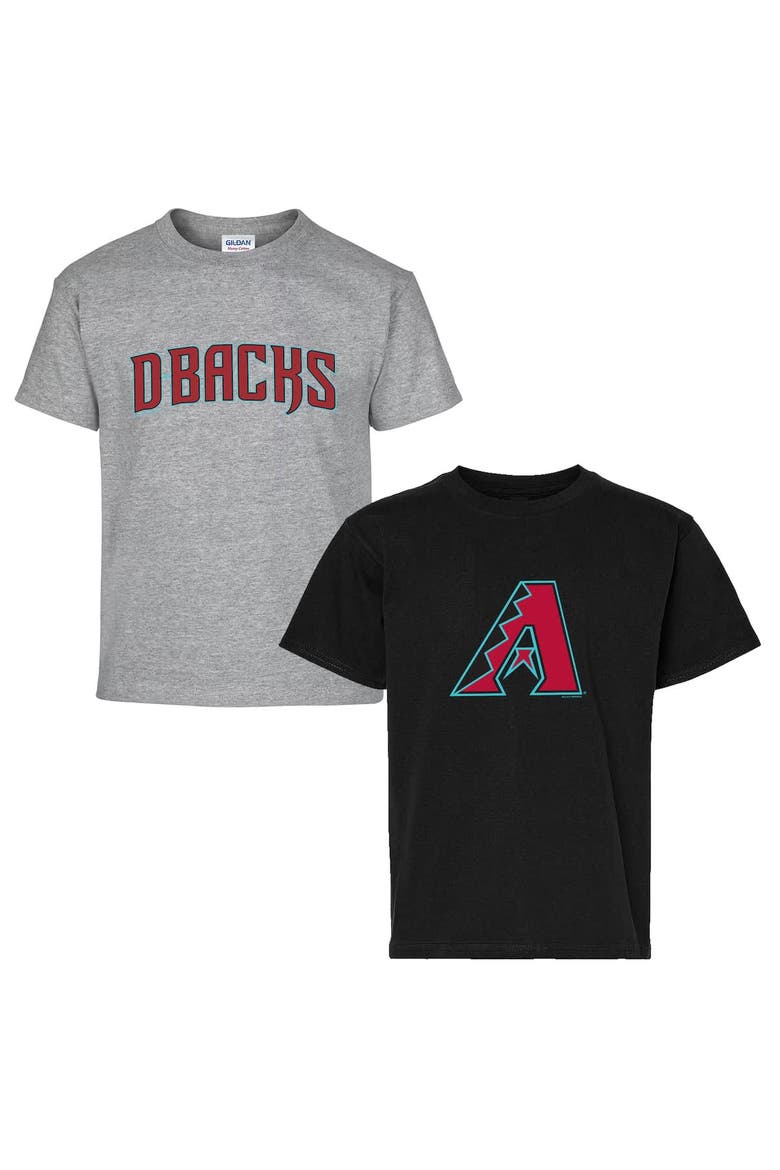 Youth Soft as a Grape  Black/Gray Arizona Diamondbacks Two-Pack T-Shirt Set, Main, color, Black