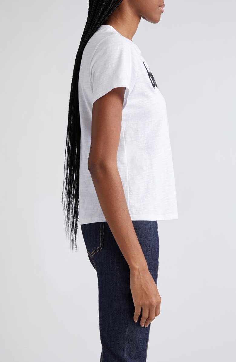 Cinq à Sept Sequin Shrunken Tee, Alternate, color, White/Black