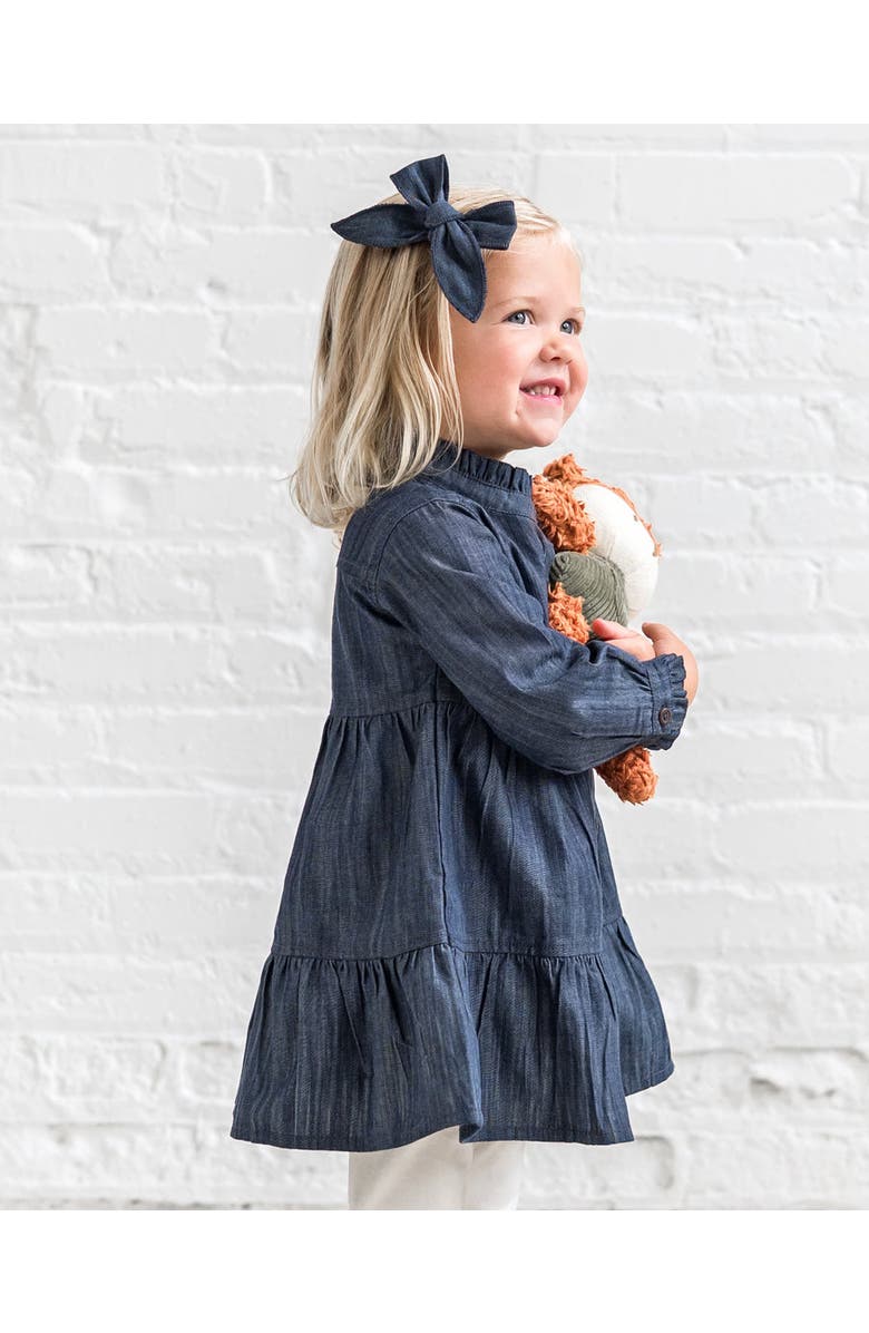 Kendi Tula Chambray Ruffle Shirt Dress, Alternate, color, Chambray