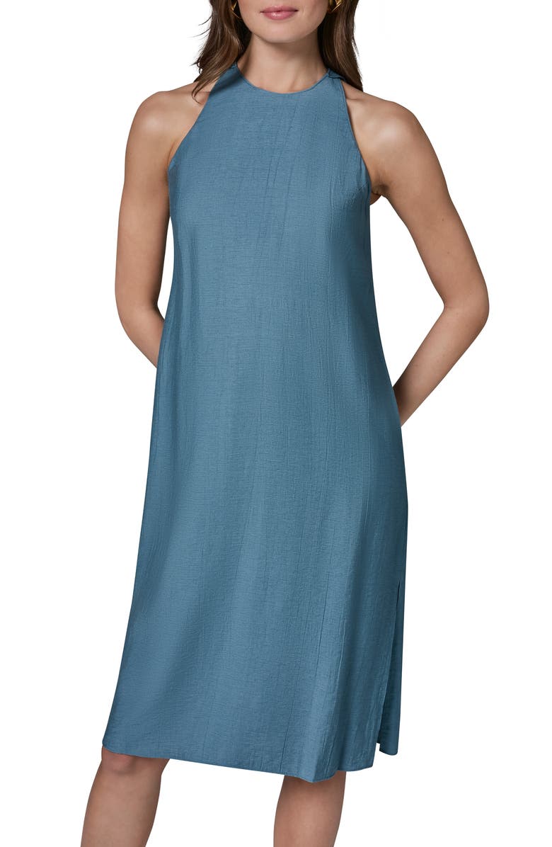 DONNA KARAN WEEKEND Sleeveless Midi Dress, Main, color, Washed Indigo