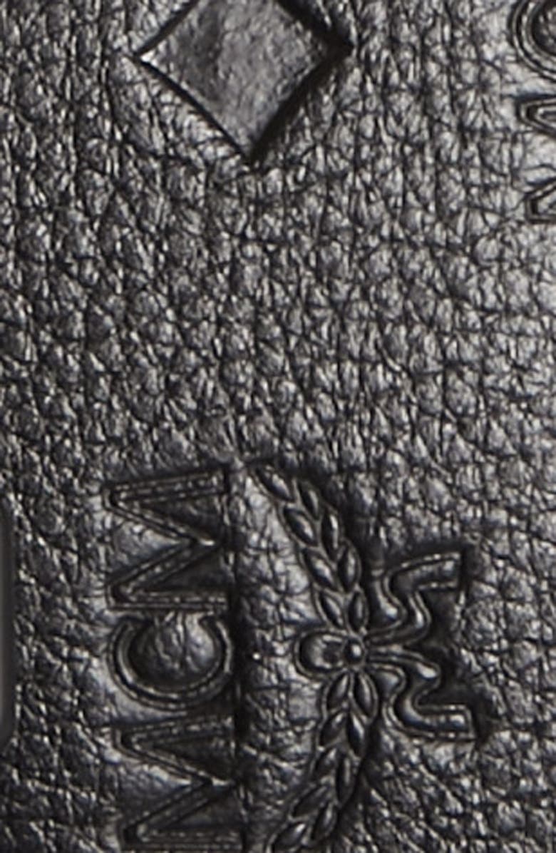 MCM Monogram Leather Belt, Alternate, color,