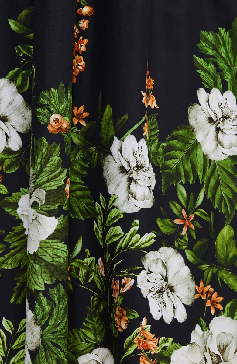 Estelle Midnight Forest Border Print Dress, Alternate, color,