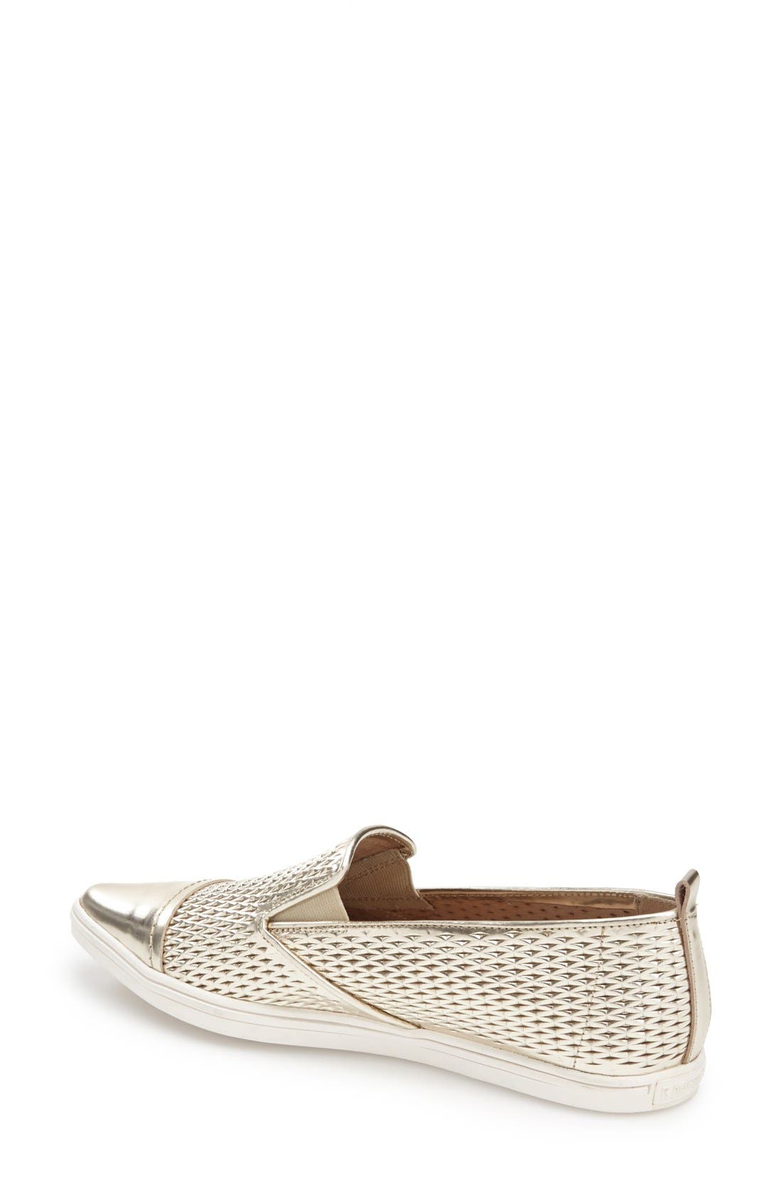 'Chandler' Pointy Toe Leather Sneaker, Alternate, color, IVORY