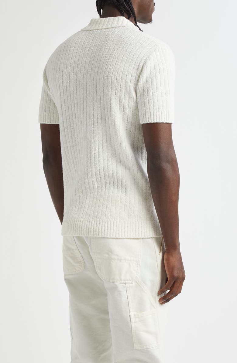 Casablanca Bouclé Rib Polo, Alternate, color, White