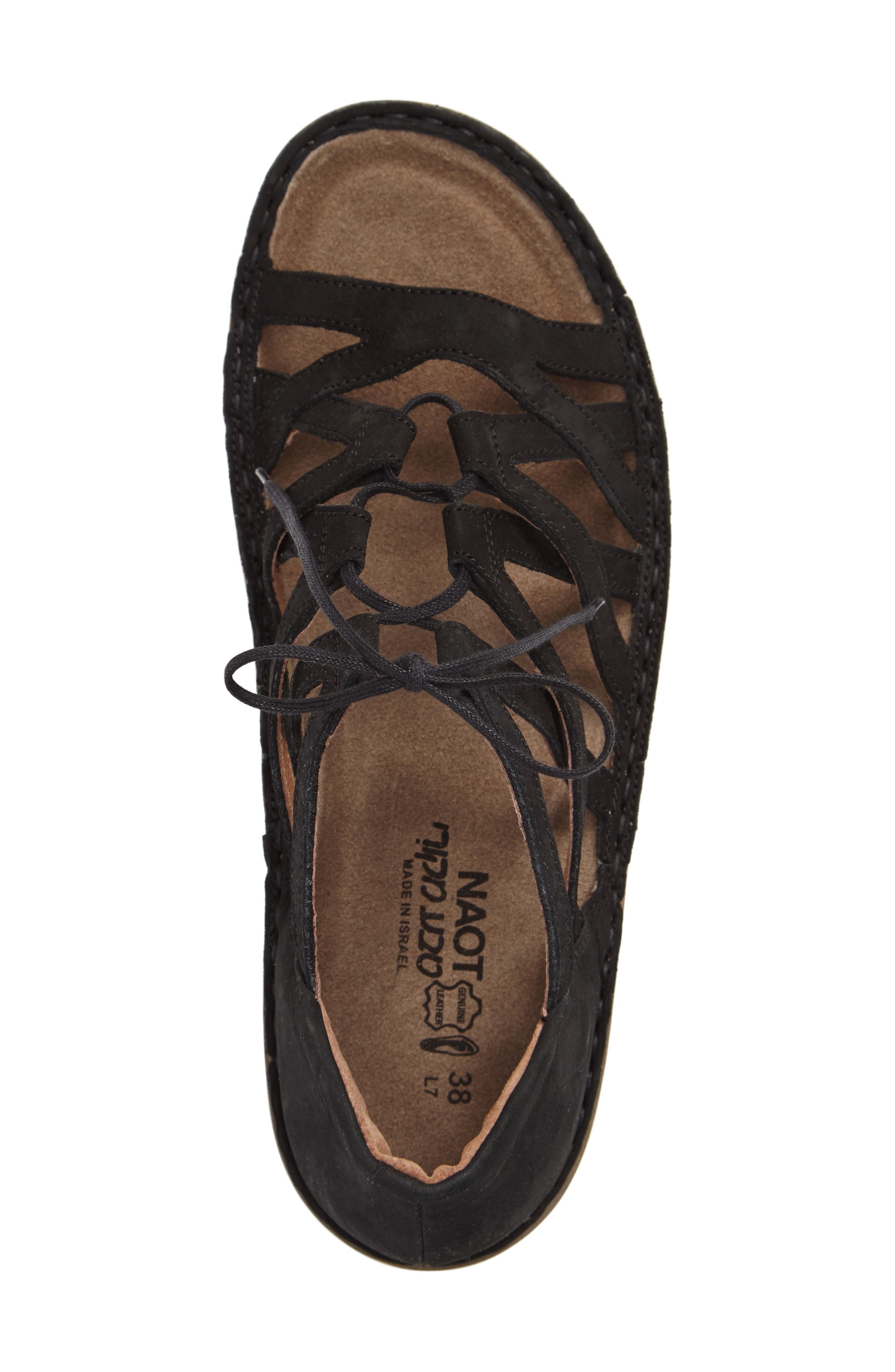 Yarrow Sandal, Alternate, color, BLACK NUBUCK LEATHER