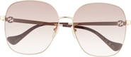 Gucci 61mm Butterfly Sunglasses