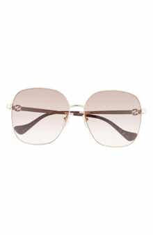 Gucci 61mm Butterfly Sunglasses