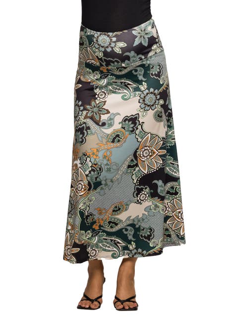Paisley Print Maxi Skirt