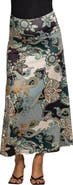 24seven Comfort Apparel Paisley Print Maxi Skirt