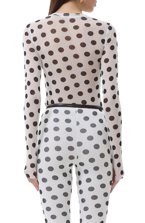 AFRM AFRM KAYLEE PRINTED LONG SLEEVE MESH TOP 
