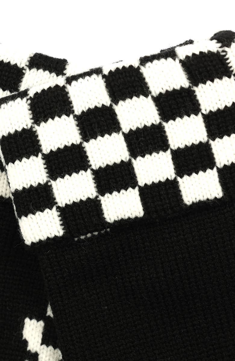 Kate Spade New York taxi checkerboard graphic mittens, Alternate, color,