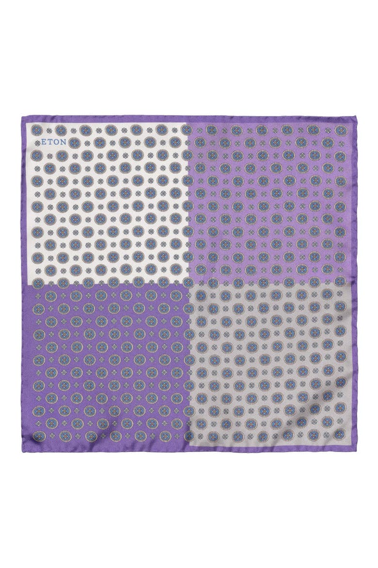 Four-in-One Silk Pocket Square, Main, color, PURPLE