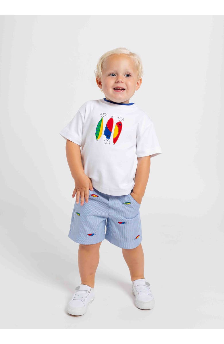 Florence Eiseman Knit Shirt With Fishing Lures, Alternate, color, White