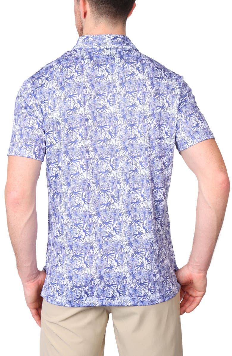 TailorByrd Outlined Leaves Performance Polo, Alternate, color, Navy