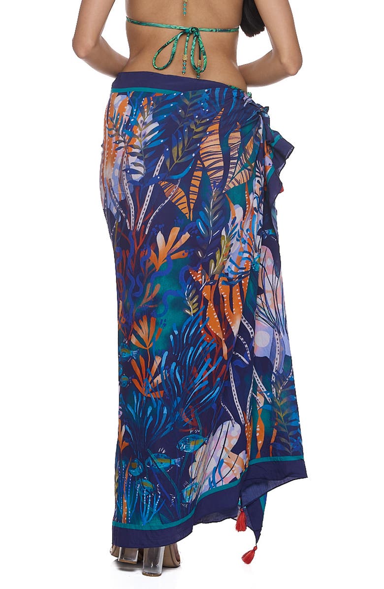 RANEES Pareo Convertible Midi Cover-Up Dress, Alternate, color, Navy