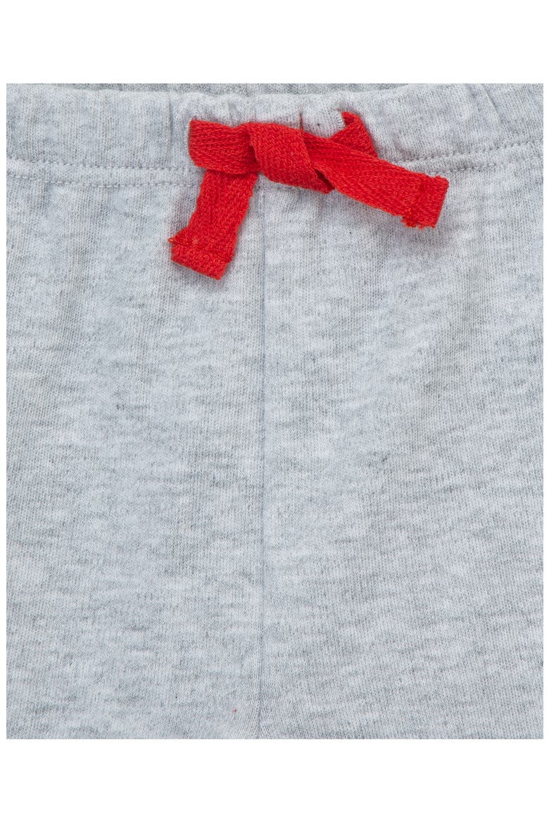Baseball Cotton Bodysuit, Joggers & Hat Set, Alternate, color, GREY