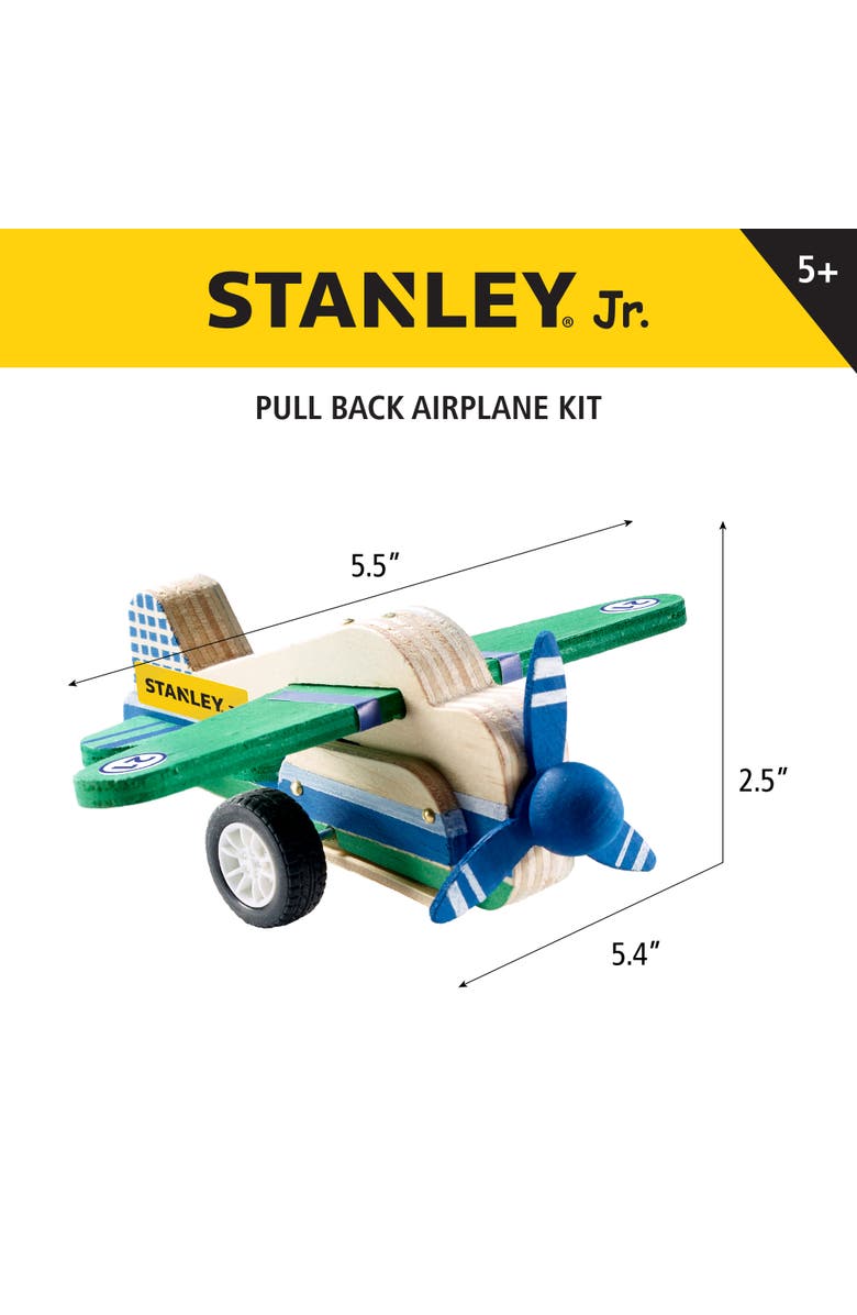Stanley Jr Pull-Back Airplane Kit, Alternate, color, Multi Color