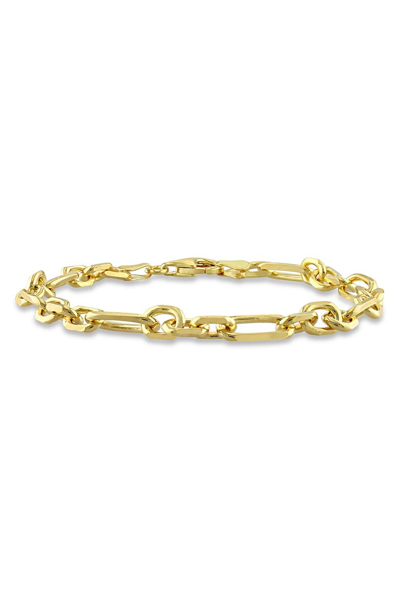 Figaro Rolo Chain Bracelet, Main, color, YELLOW