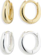 ARGENTO VIVO Set of 2 Mini Oval Hoop Earrings