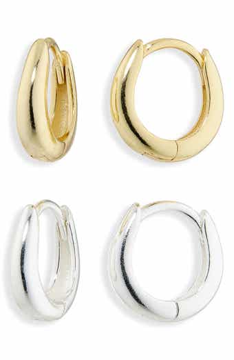 ARGENTO VIVO Set of 2 Mini Oval Hoop Earrings
