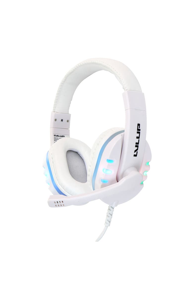 Light Up Pro Gaming Headset, Main, color, White