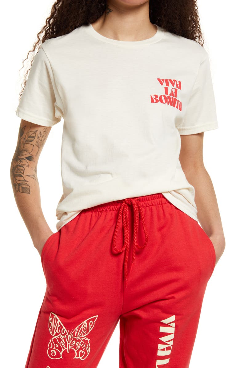 Viva La Bonita Mariposa Cotton T-Shirt, Main, color, 