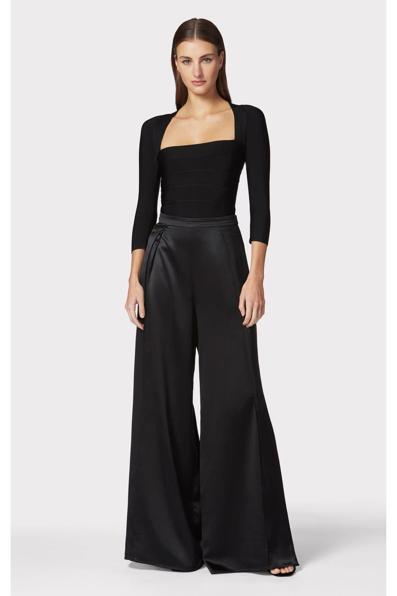 Icon Square Neck Top, Main, color, BLACK