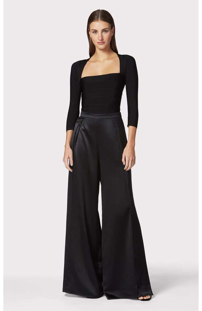 Herve Leger Icon Square Neck Top, Main, color, Black