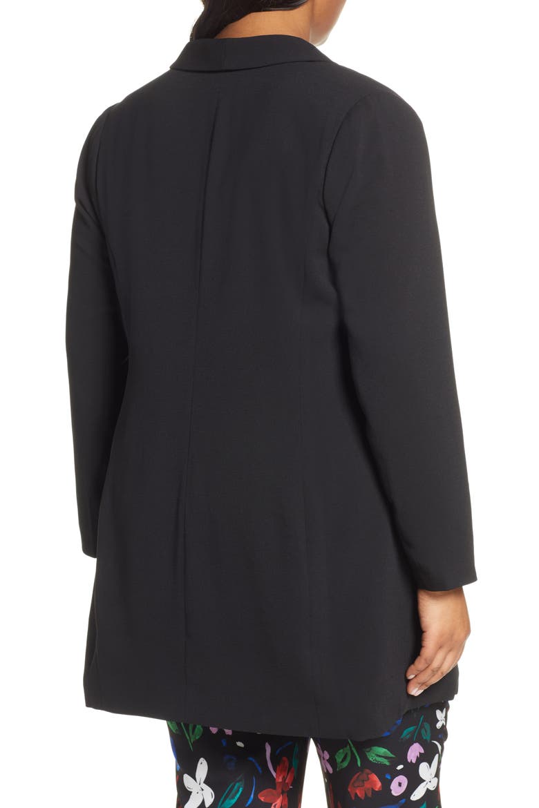 Long Shawl Collar Blazer, Alternate, color, TOTALLY BLACK