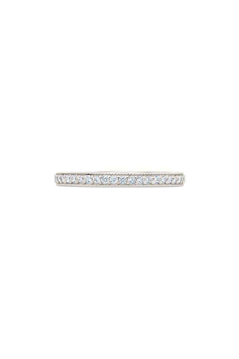 Thin Cubic Zirconia Band Ring, Alternate, color, SILVER/ CLEAR