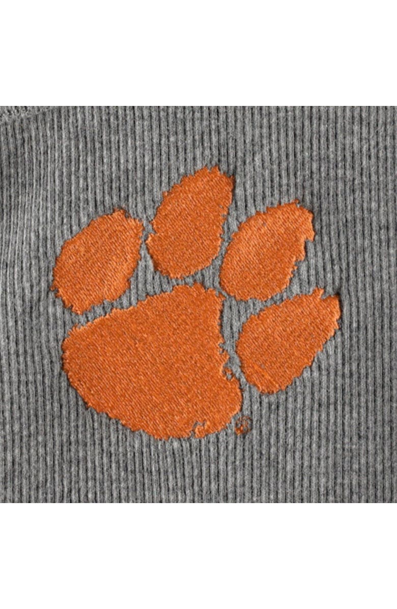 BOXERCRAFT Women's Gray Clemson Tigers Harper Henley Long Sleeve T-Shirt, Alternate, color, 