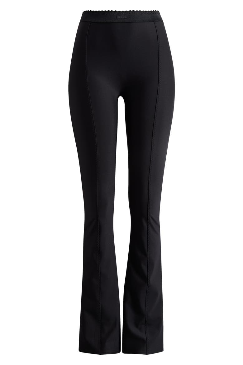 Body High Waist Flare Pants, Alternate, color, ONYX
