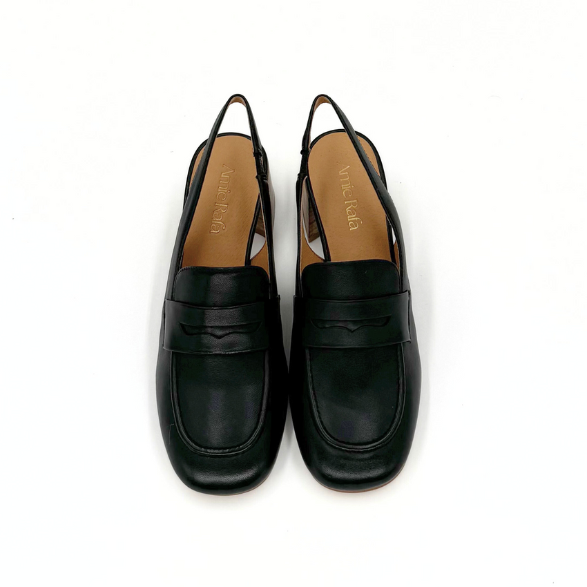 Amie Rafa Glasgow Leather Mules, Alternate, color, Black