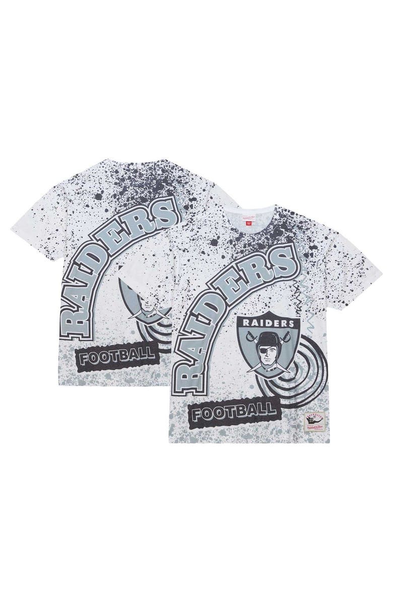 Mitchell & Ness Men's Mitchell & Ness White Las Vegas Raiders Team Burst Sublimated T-Shirt, Main, color, White