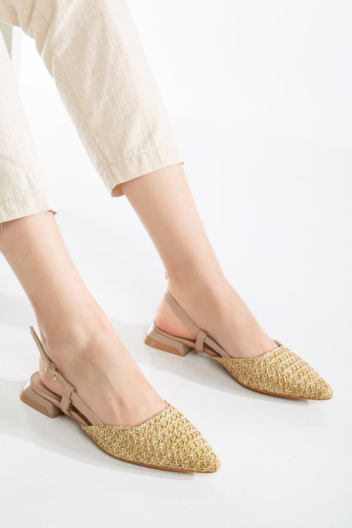 Forever & Always Shoes Riley Woven Slingback Flats
