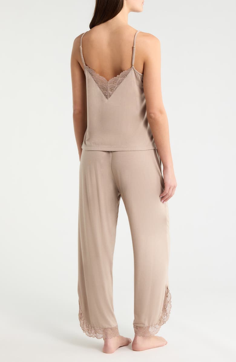 Nordstrom Moonlight Eco Lace Trim Pajamas, Alternate, color, Tan