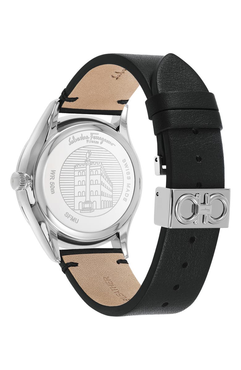 FERRAGAMO Timeless Leather Watch Strap, 40mm, Alternate, color,