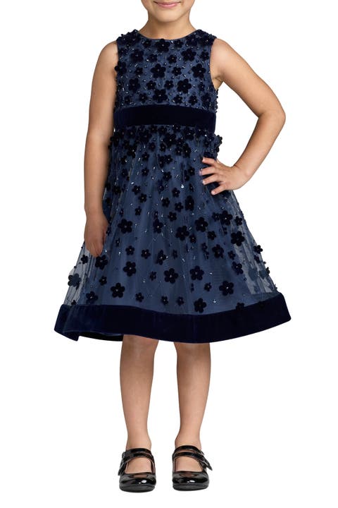Girls Embellished Floral A-Line Dress