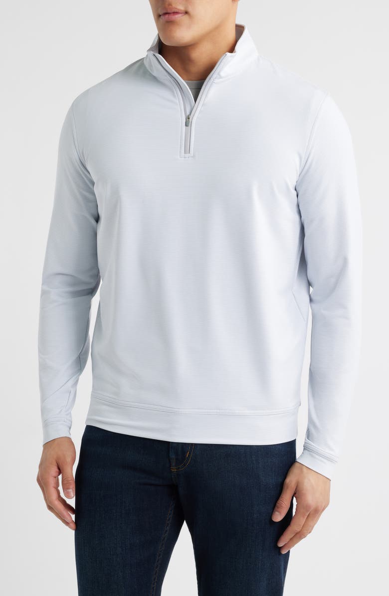 Peter Millar Perth Sugar Stripe Performance Quarter Zip, Main, color, 