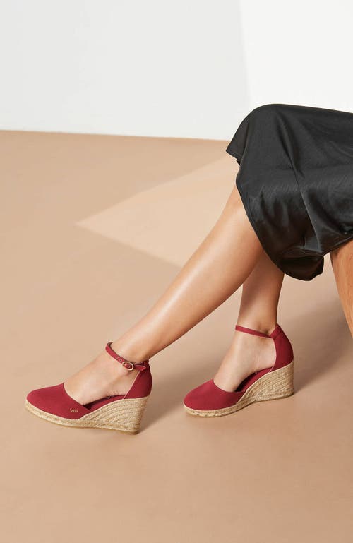 Viscata Estartit Canvas Espadrille Wedges In Red