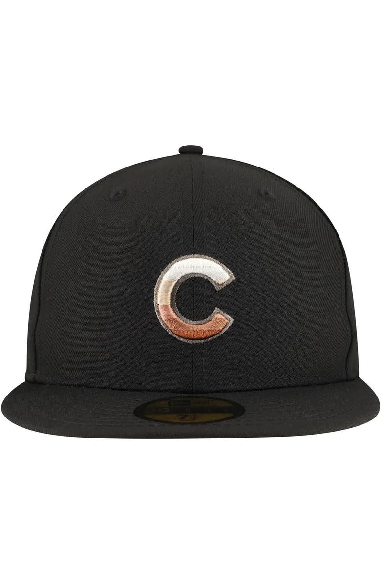 New Era Men's New Era Black Chicago Cubs Dune Gradient Side Patch 59FIFTY Fitted Hat, Alternate, color, 