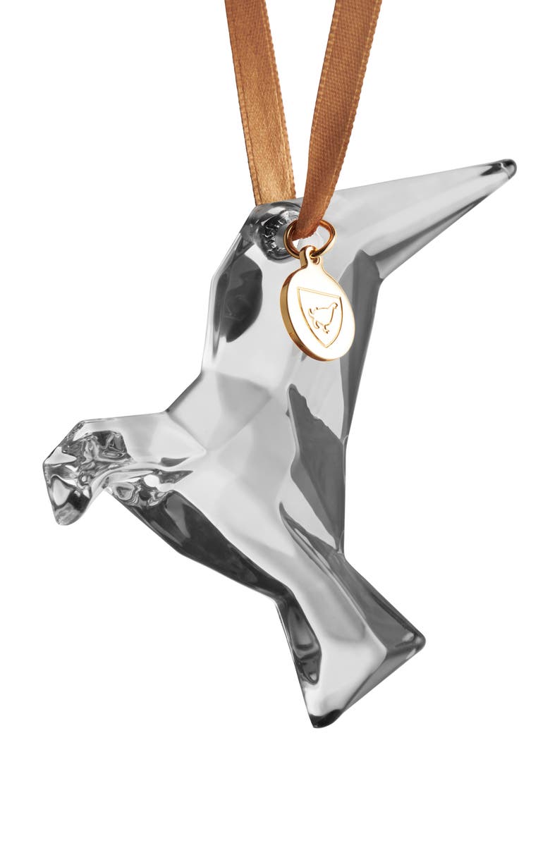 Orrefors Homage Annual Holiday Ornament, Main, color, Clear