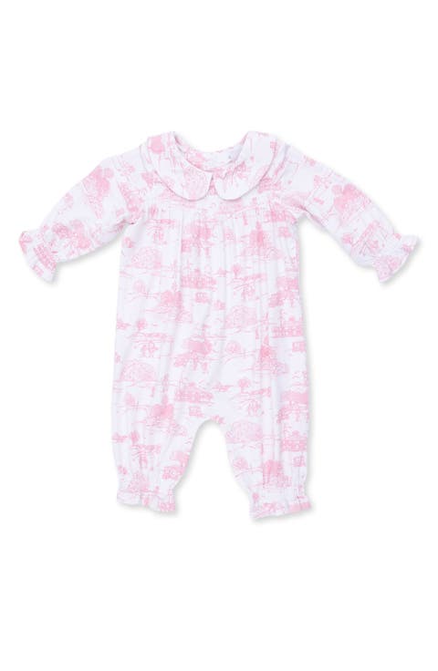 Golf Toile Smock Romper