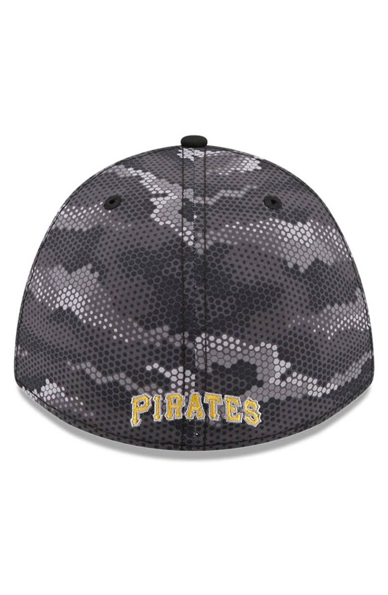 New Era Men's New Era Black Pittsburgh Pirates Camo 39THIRTY A-Frame Flex Hat, Alternate, color, Black