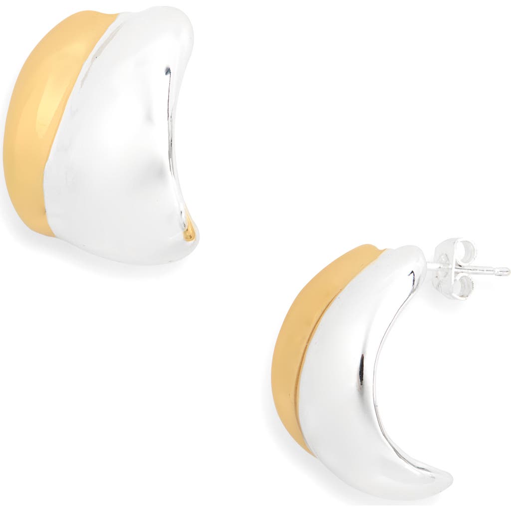 Nordstrom Rack Two Tone Chunky Huggie Earrings