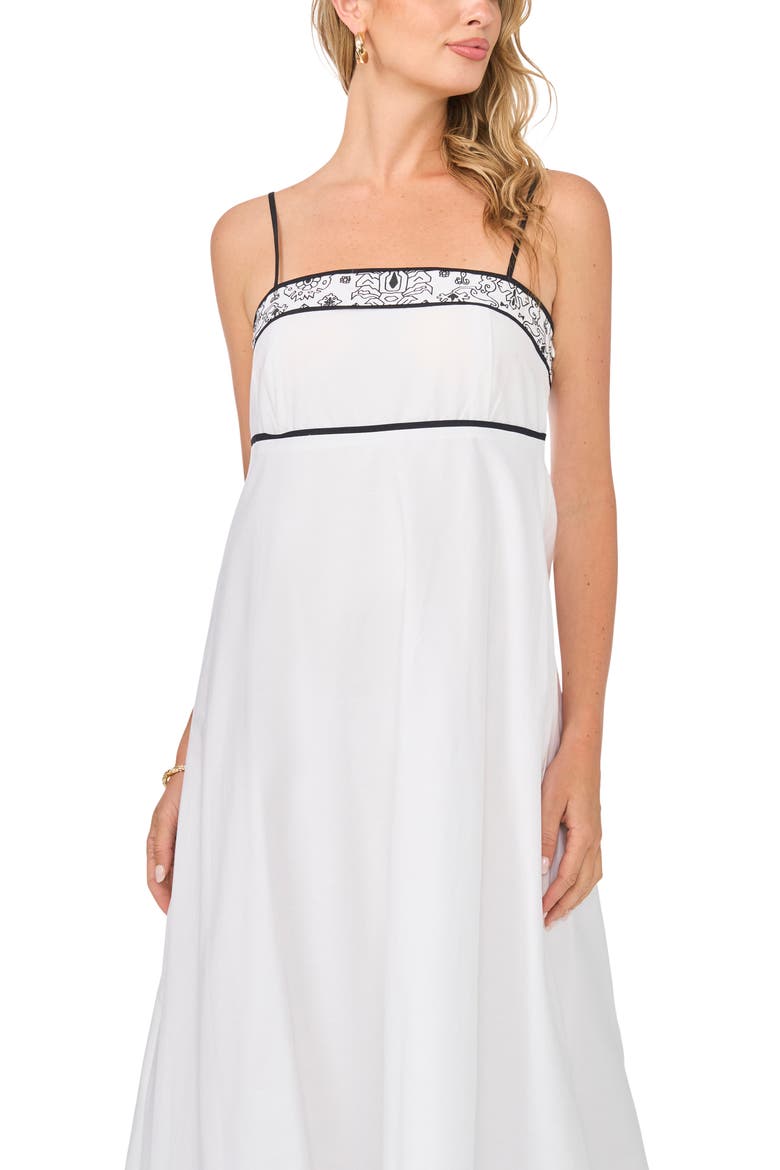 Square Neck Cotton Dress, Main, color, RICH BLACK